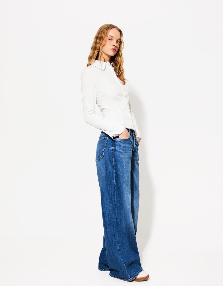 BLUSE MIT WEITEN ÄRMELN