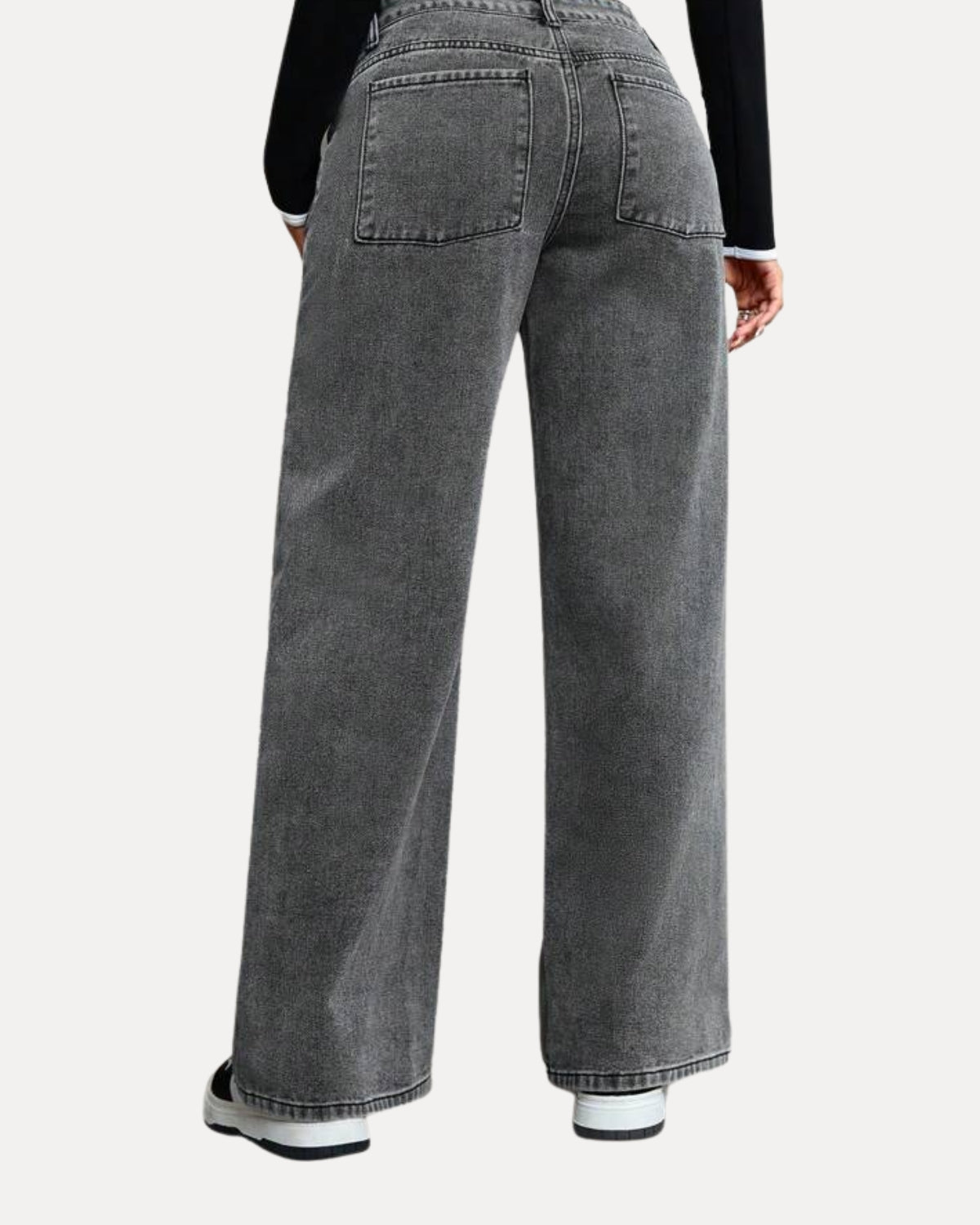 Zerrissene Straight Leg-Jeans