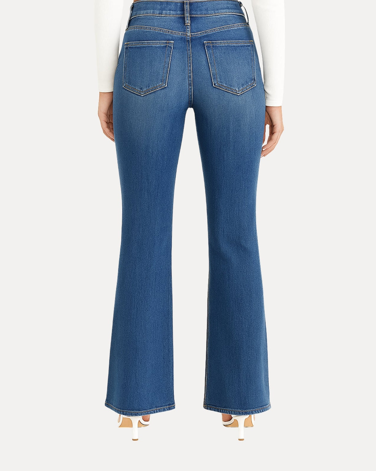 Zerrissene Straight Leg-Jeans