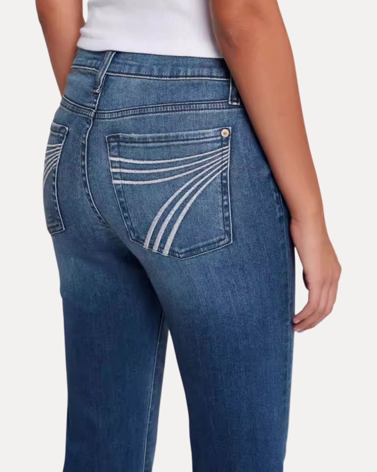 Zerrissene Straight Leg-Jeans