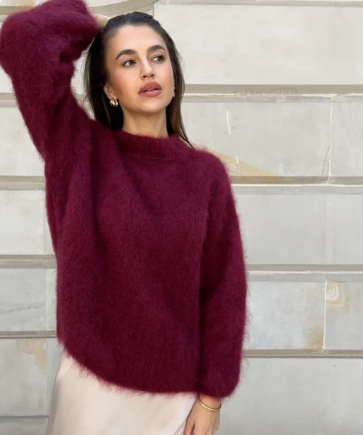 Übergroßer Pullover aus Mohairmischung
