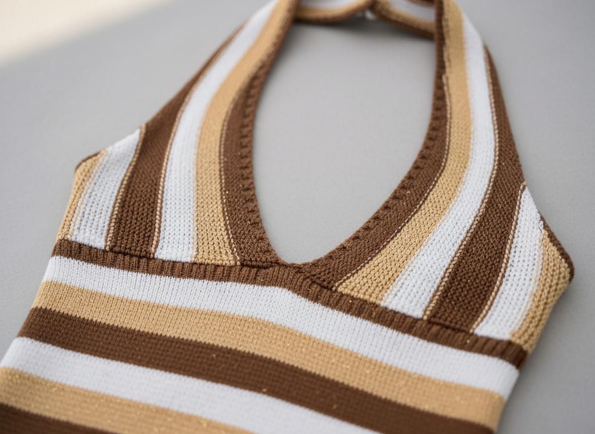Strick-Minikleid mit Halter-Ausschnitt „Mykonos"
