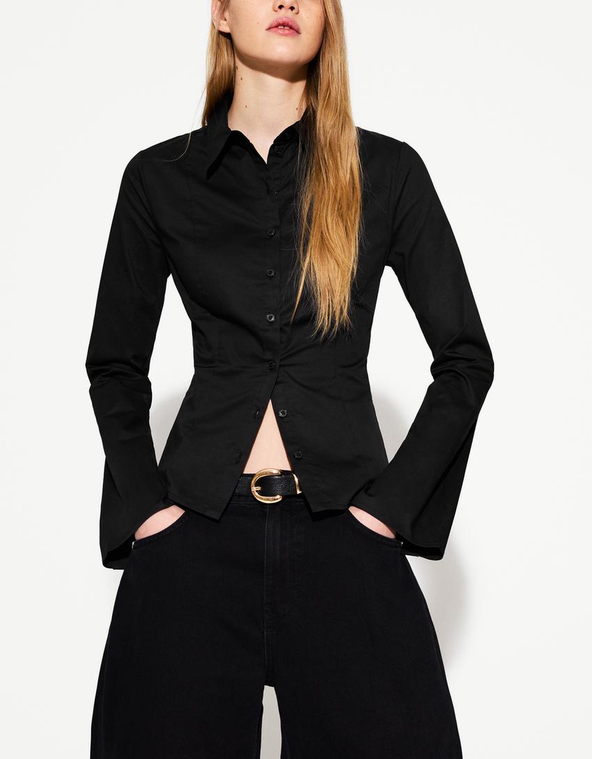 BLUSE MIT WEITEN ÄRMELN