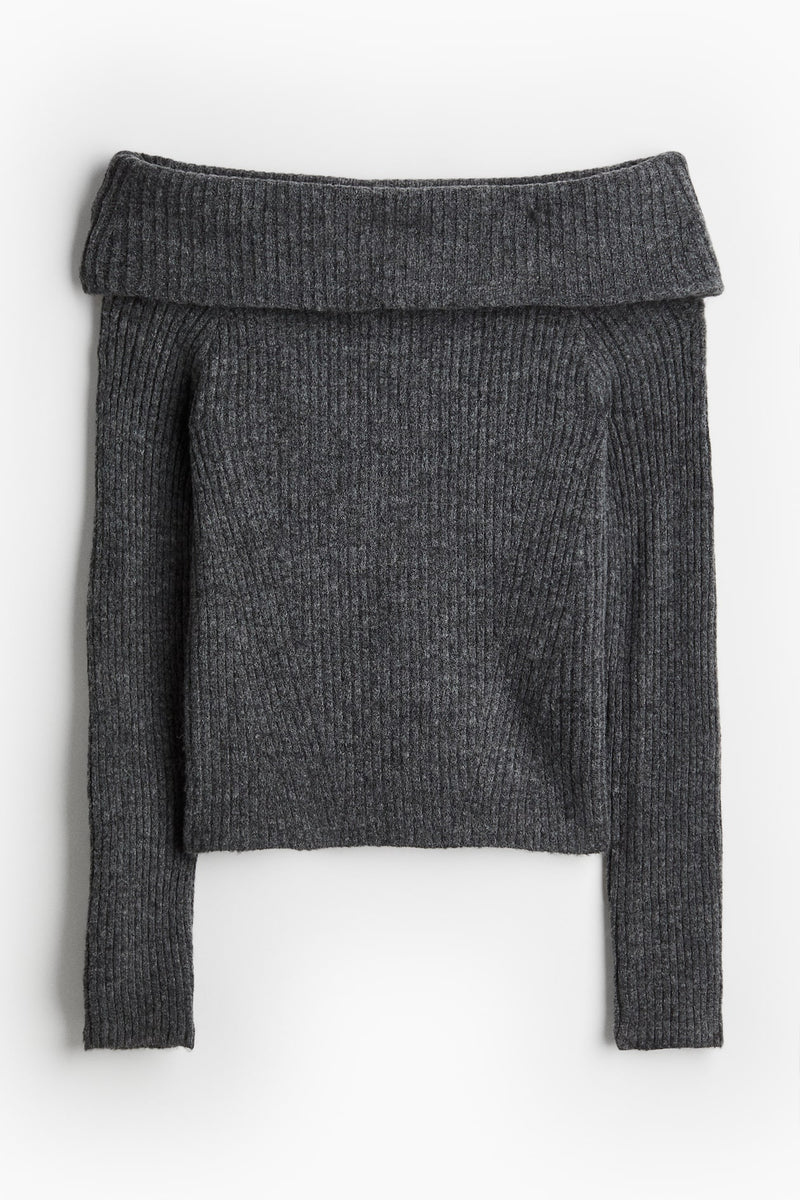 Schulterfreier Pullover
