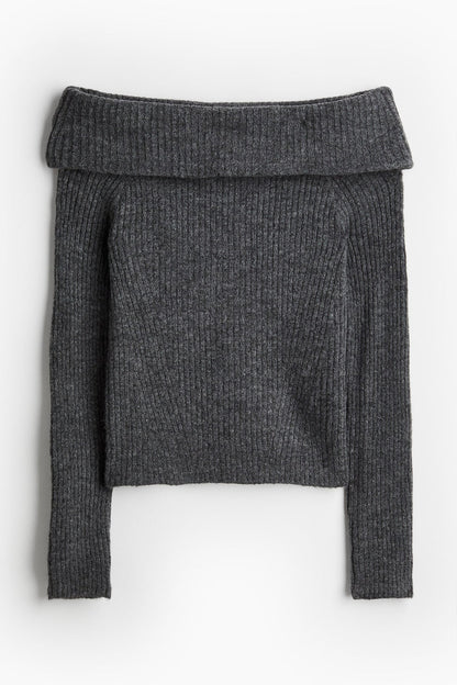 Schulterfreier Pullover