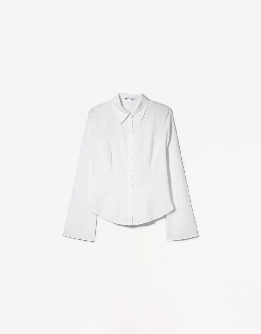 BLUSE MIT WEITEN ÄRMELN