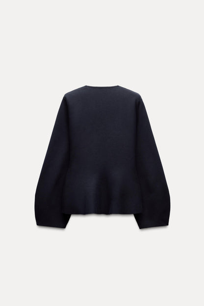 BLAZER MIT GÜRTEL UND SCHULTERPOLSTER