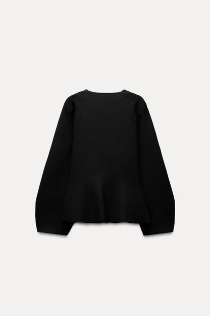 BLAZER MIT GÜRTEL UND SCHULTERPOLSTER