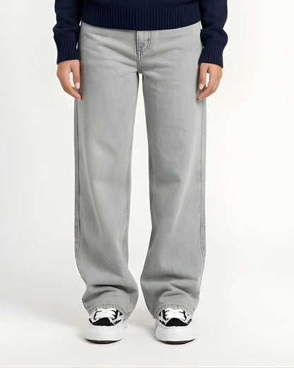 Zerrissene Straight Leg-Jeans
