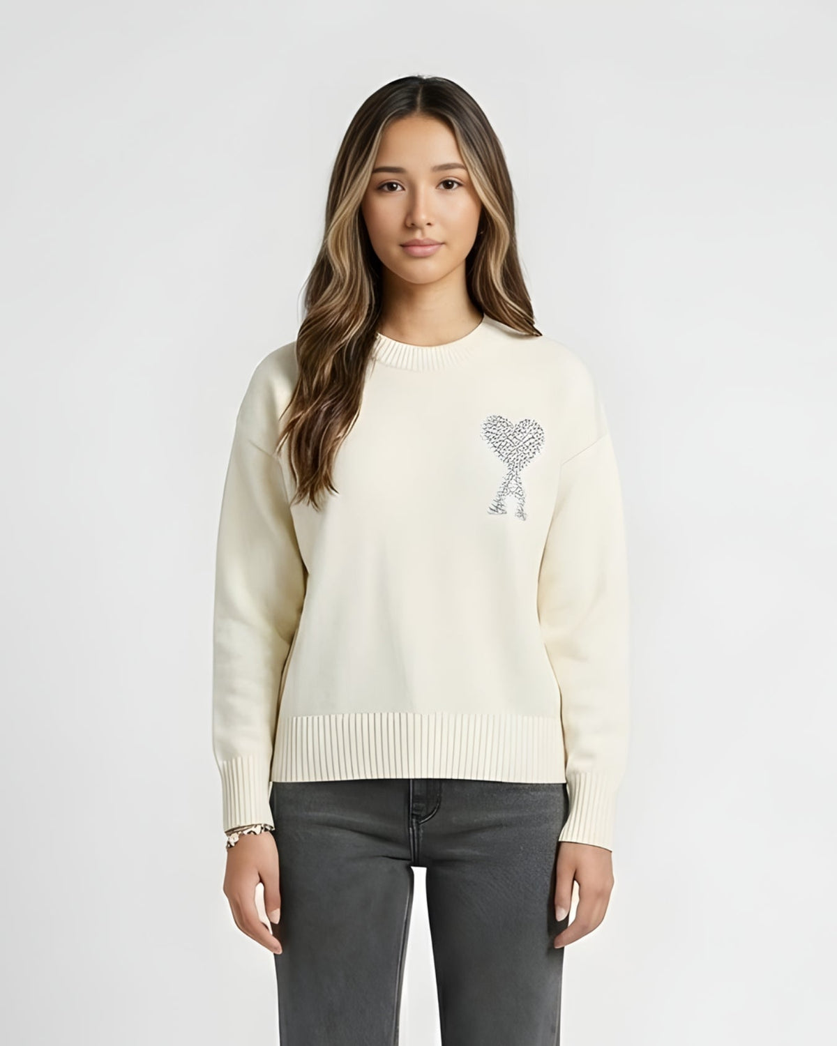 AMI - PULLOVER MIT HERZEN