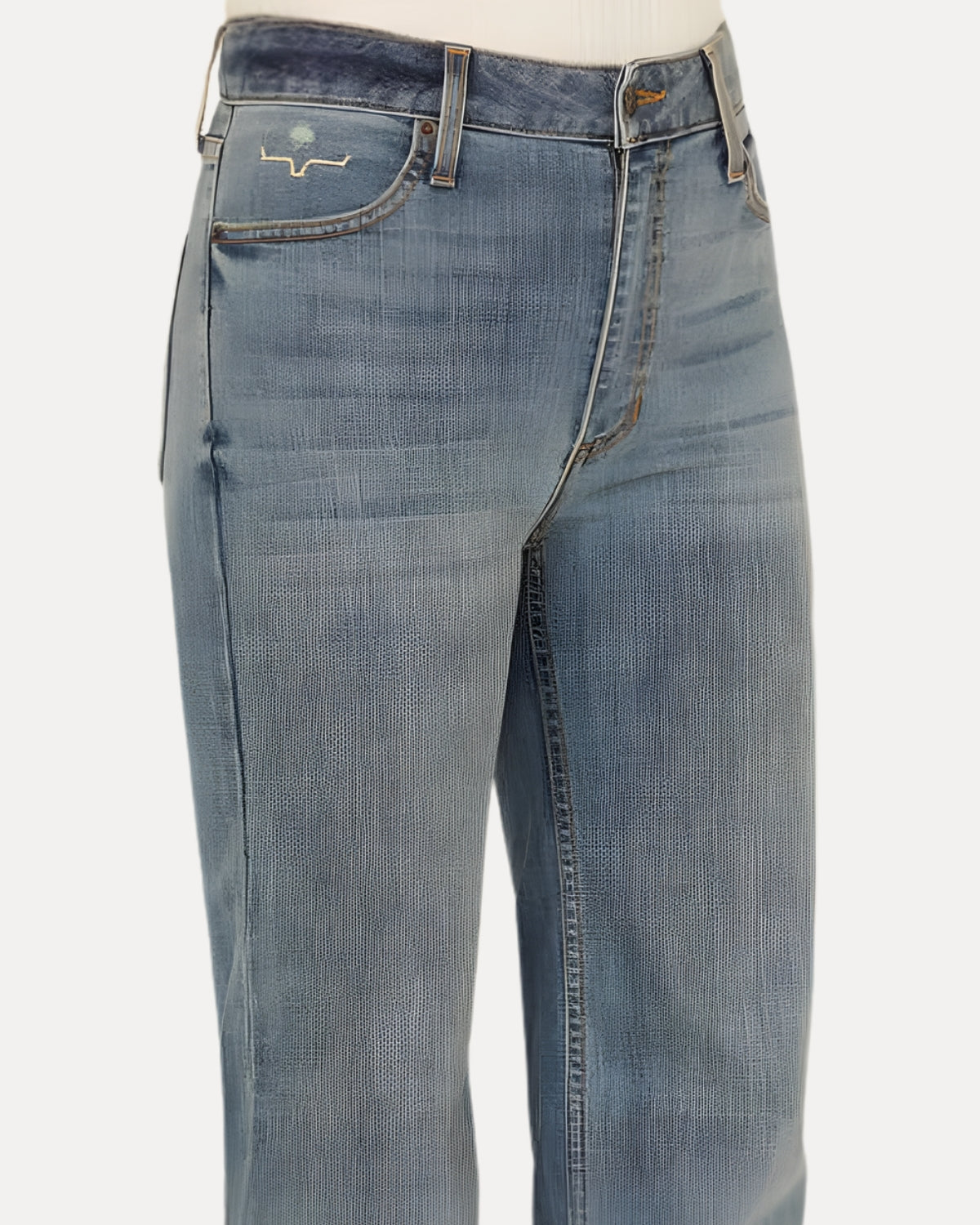 Zerrissene Straight Leg-Jeans