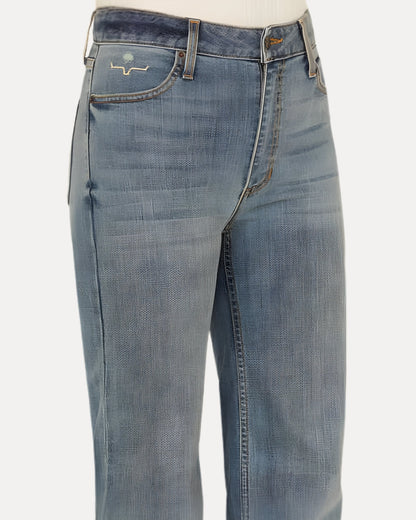 Zerrissene Straight Leg-Jeans