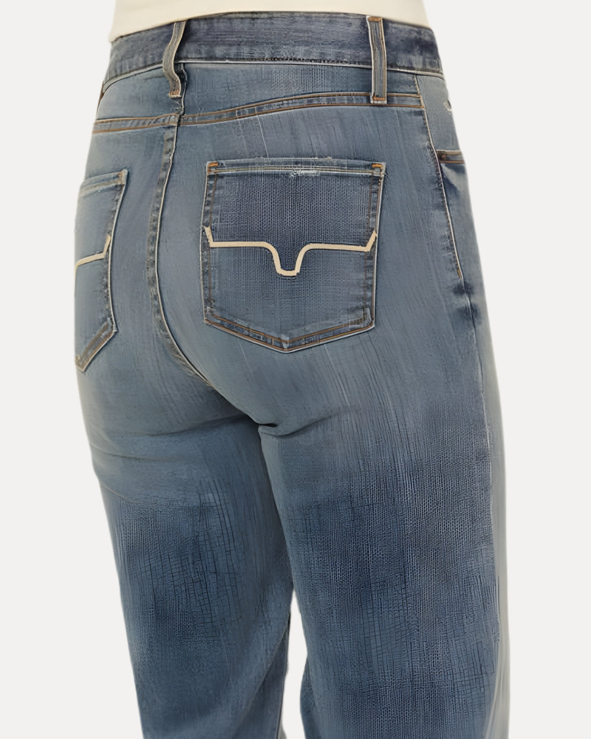 Zerrissene Straight Leg-Jeans