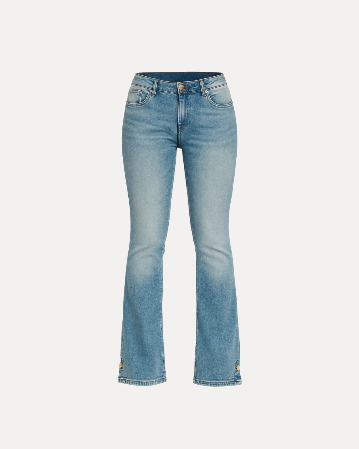 Zerrissene Straight Leg-Jeans