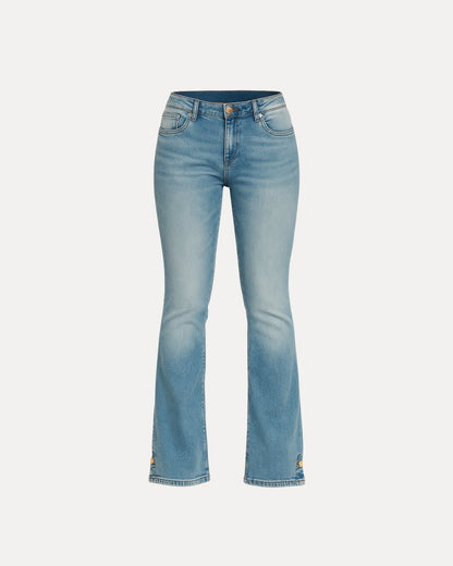 Zerrissene Straight Leg-Jeans