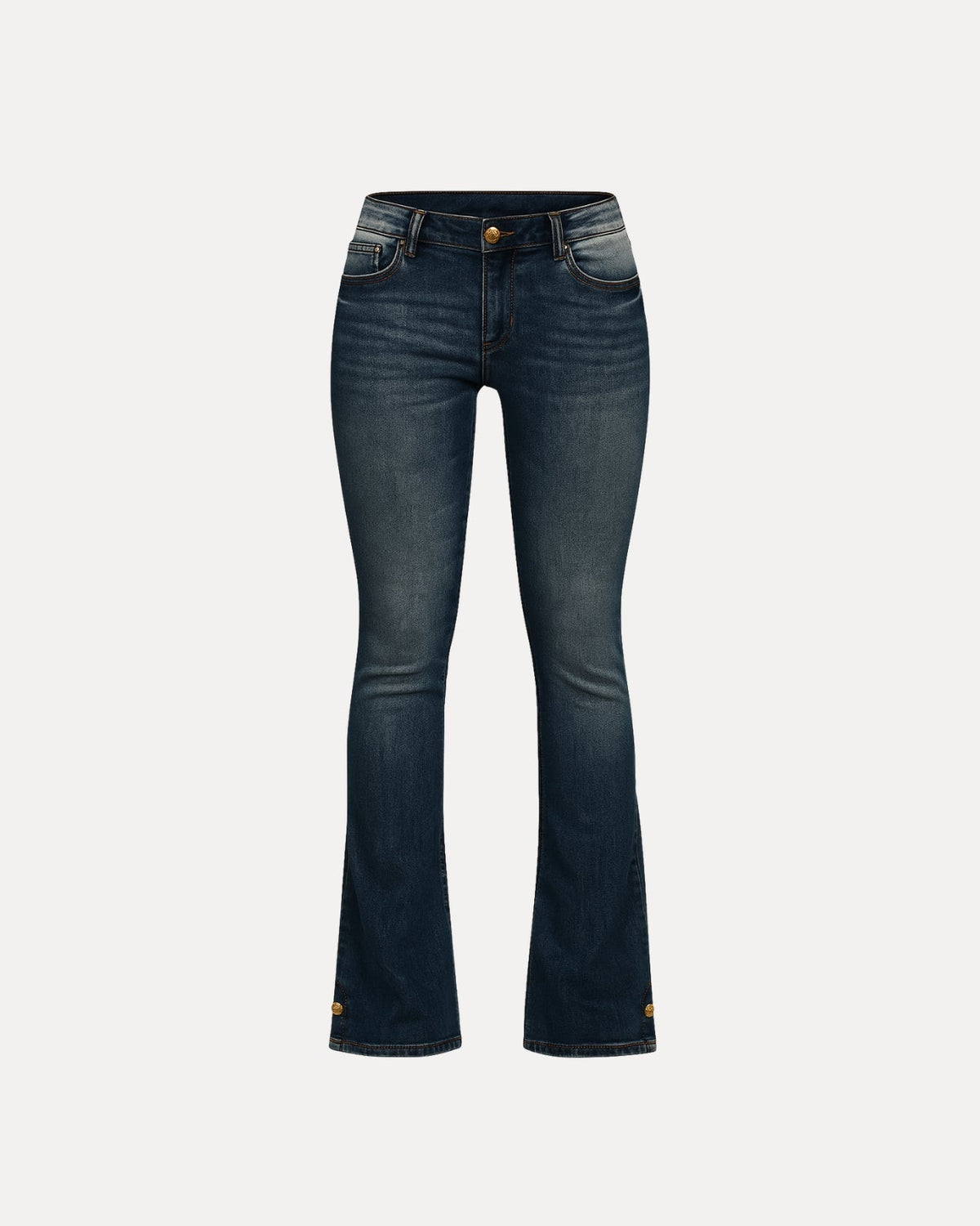 Zerrissene Straight Leg-Jeans