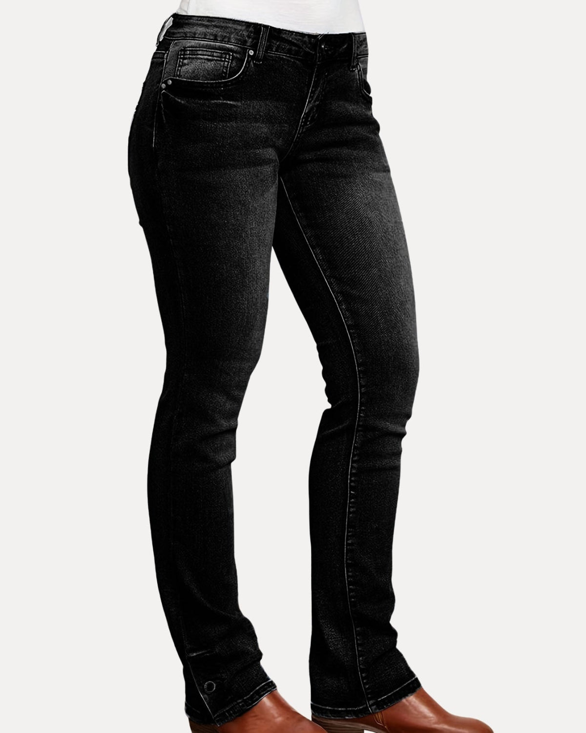 Zerrissene Straight Leg-Jeans