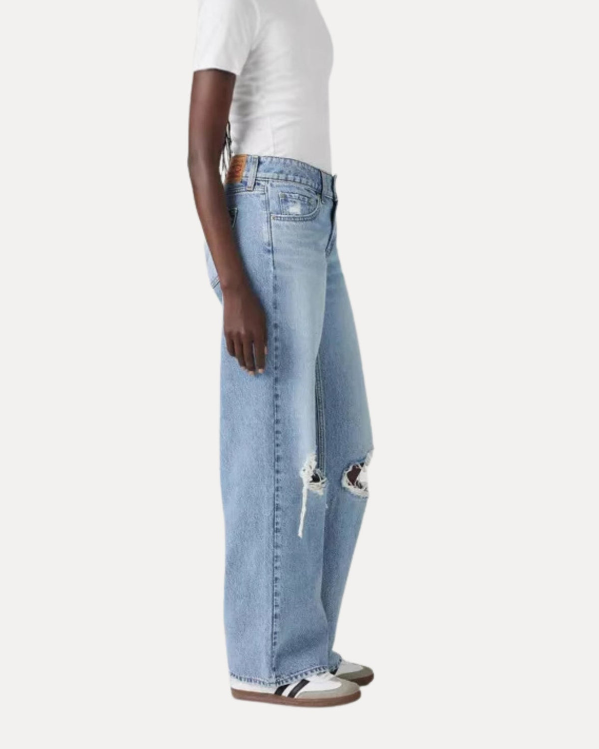 Zerrissene Straight Leg-Jeans