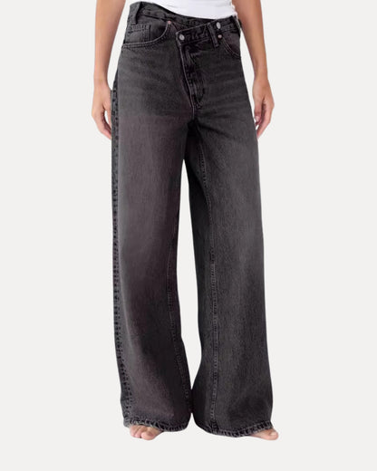 Zerrissene Straight Leg-Jeans