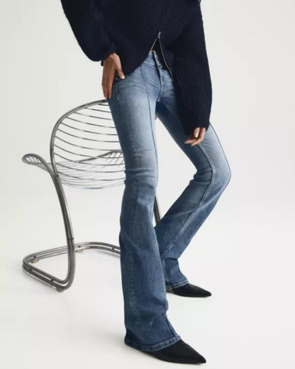 Zerrissene Straight Leg-Jeans