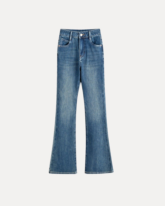 Zerrissene Straight Leg-Jeans