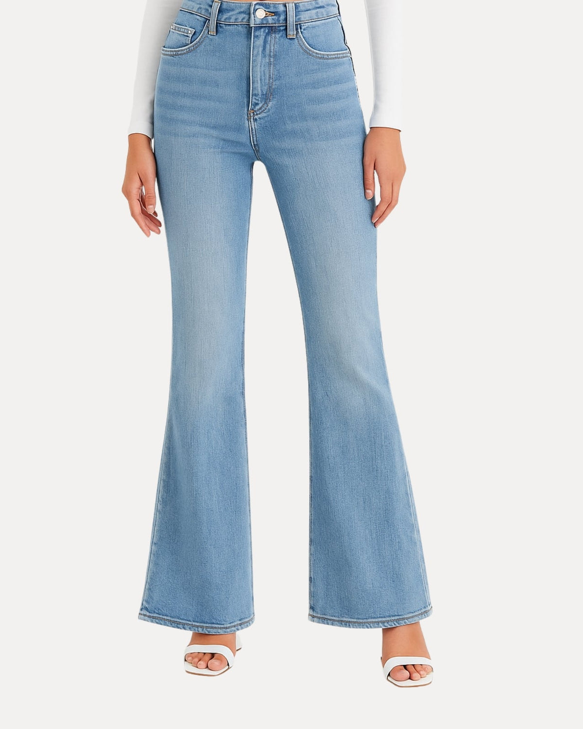 Zerrissene Straight Leg-Jeans