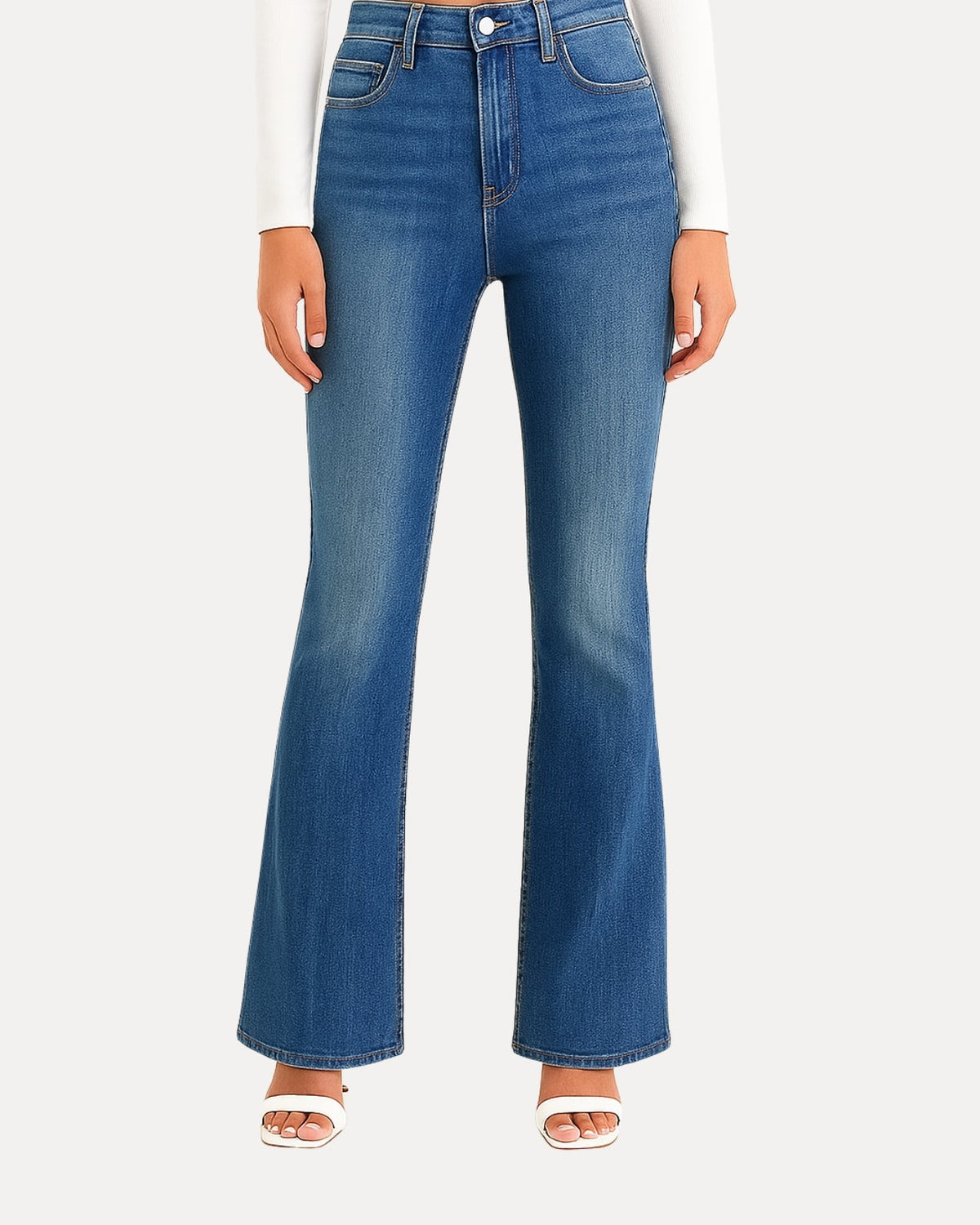 Zerrissene Straight Leg-Jeans