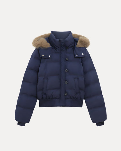 Fur Collar Short Parka