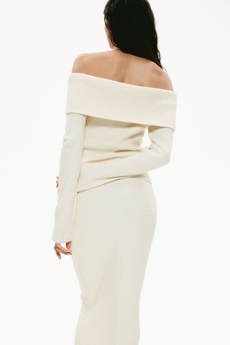 Schulterfreier Pullover