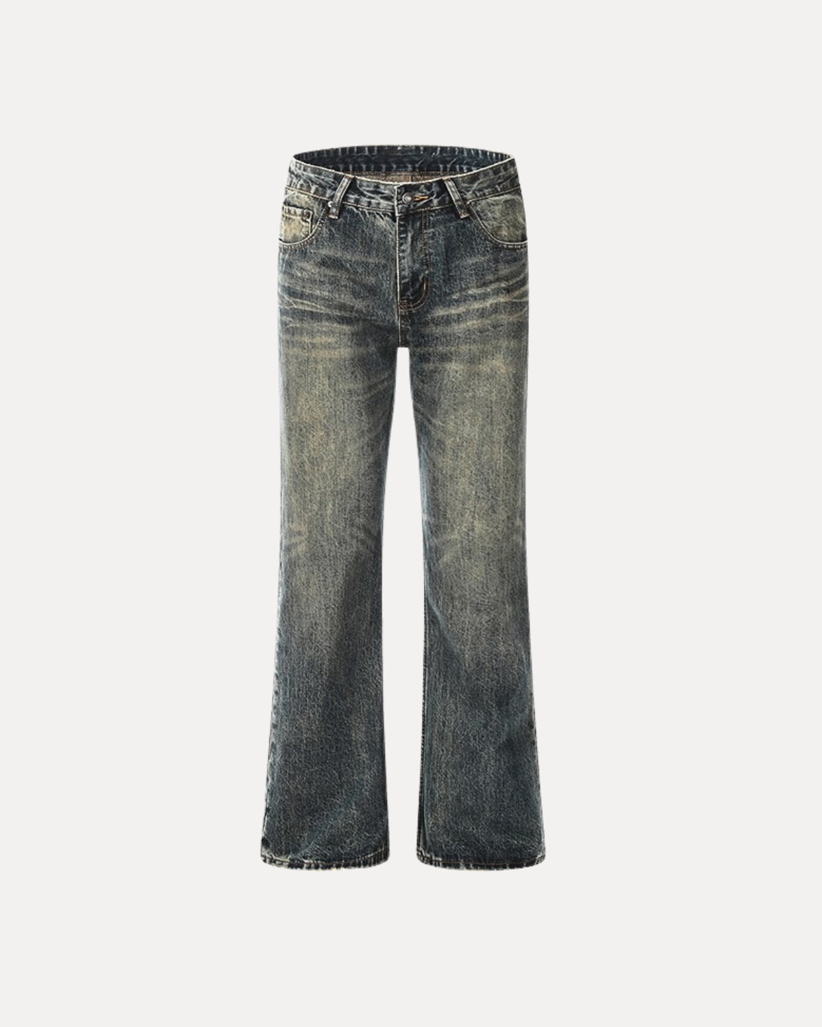 Zerrissene Straight Leg-Jeans