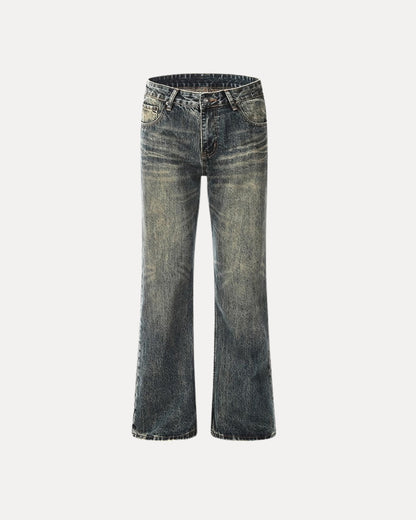 Zerrissene Straight Leg-Jeans
