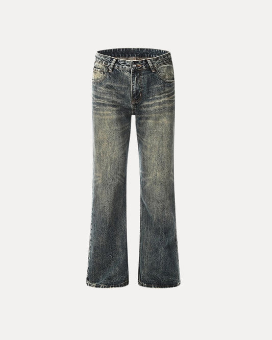 Zerrissene Straight Leg-Jeans
