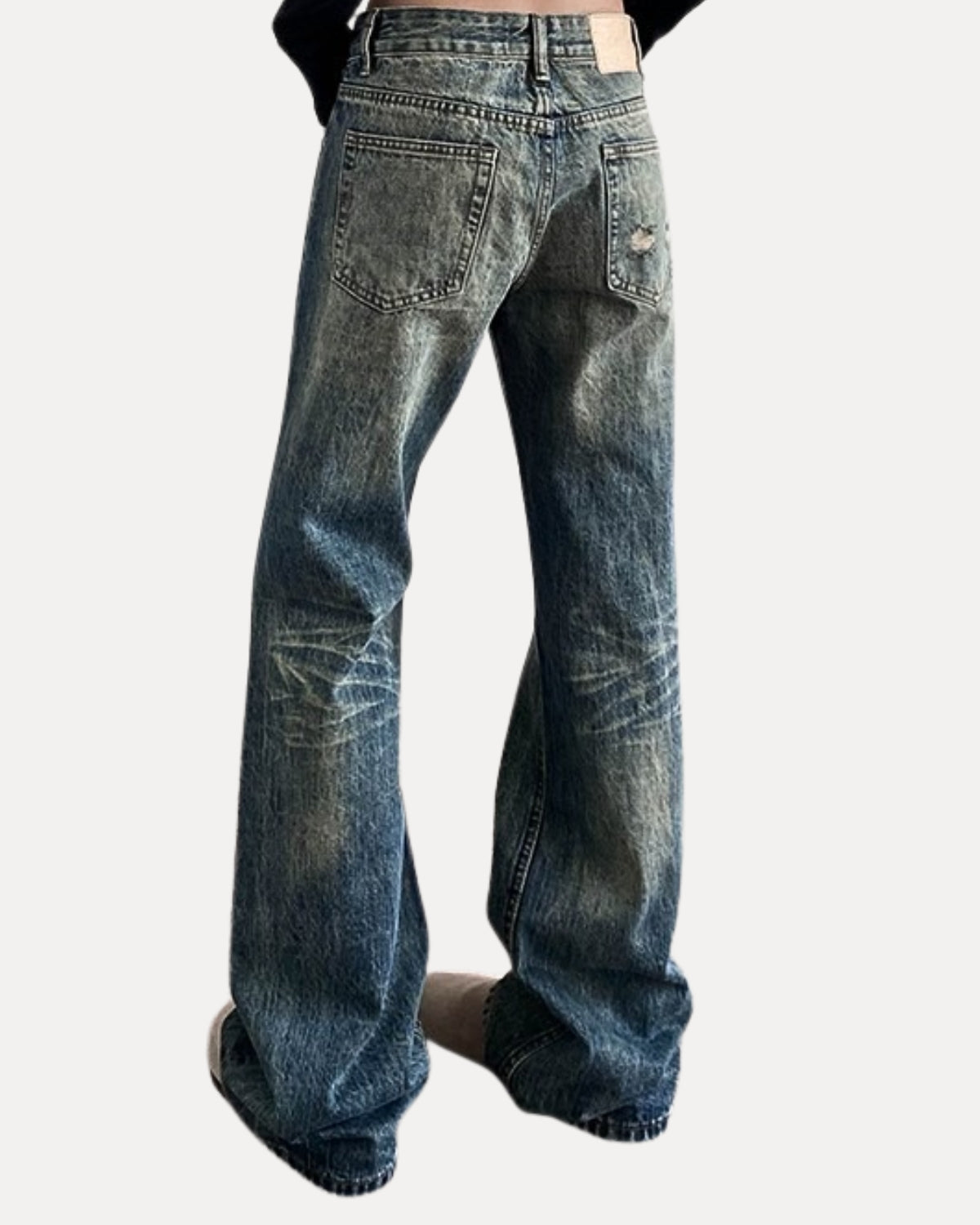 Zerrissene Straight Leg-Jeans