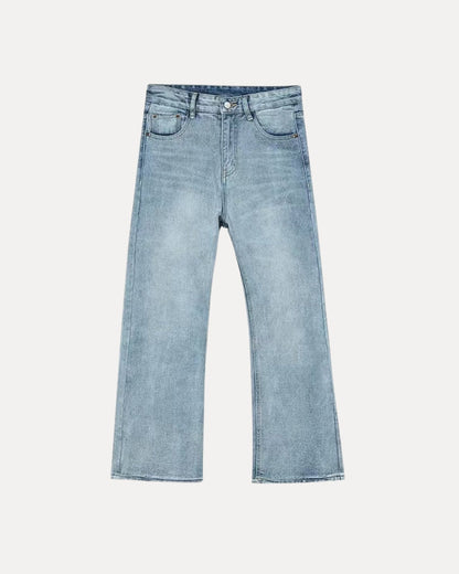 Zerrissene Straight Leg-Jeans