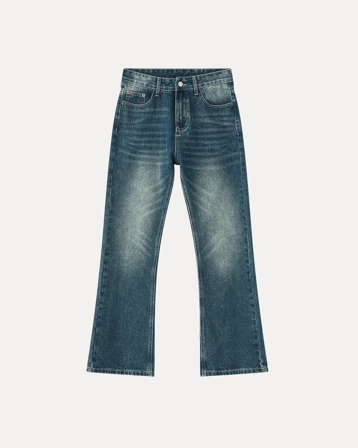 Zerrissene Straight Leg-Jeans