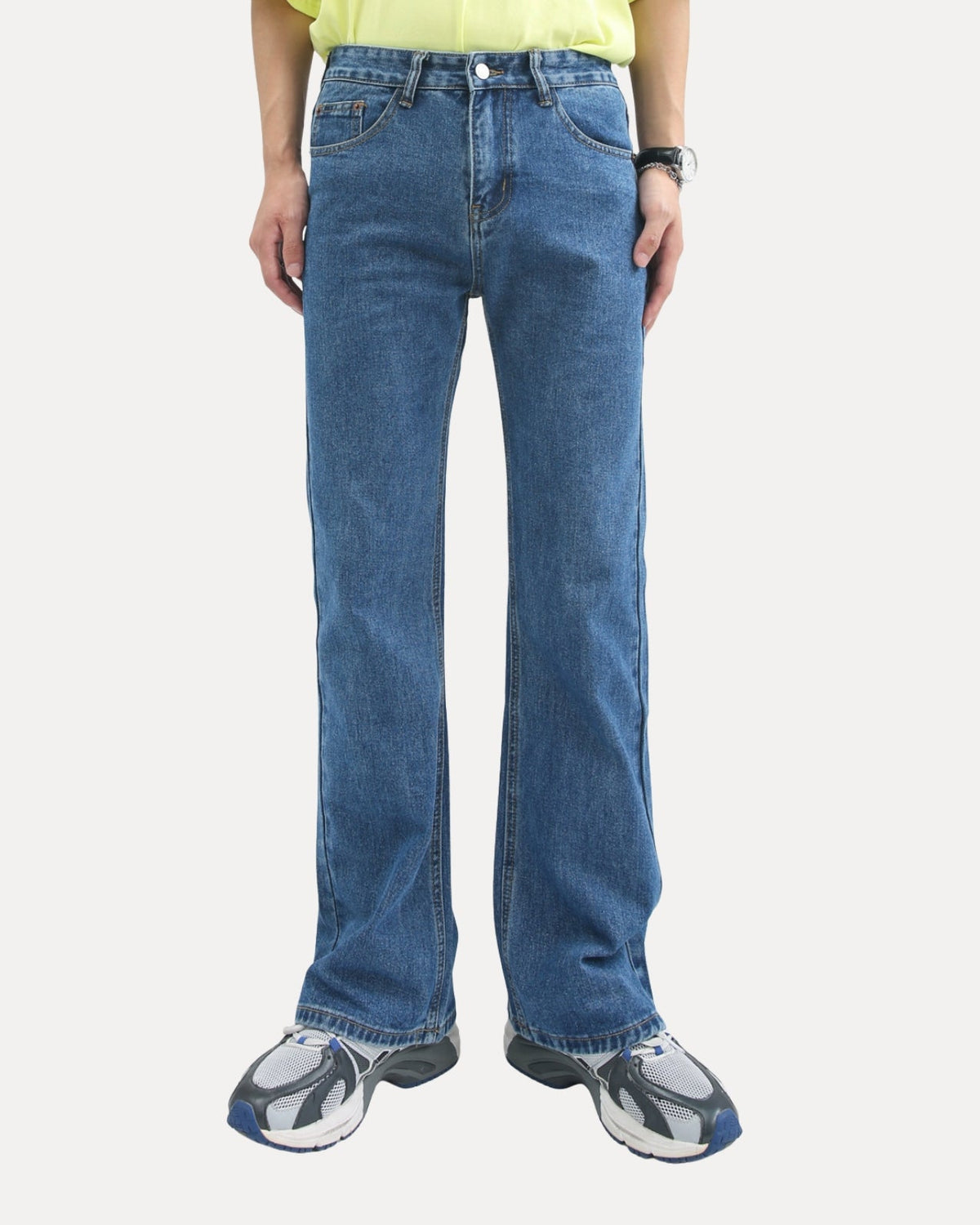 Zerrissene Straight Leg-Jeans