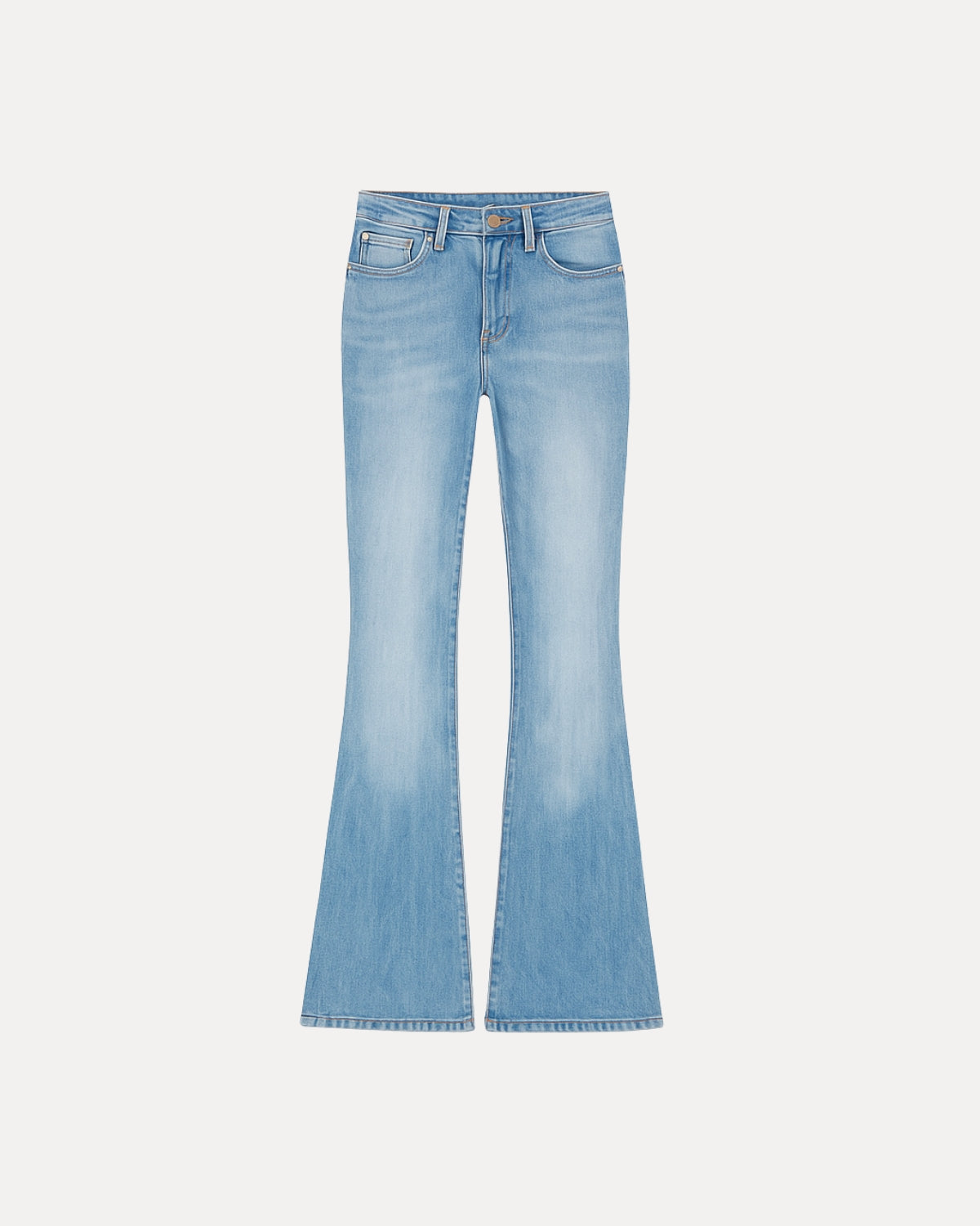 Zerrissene Straight Leg-Jeans