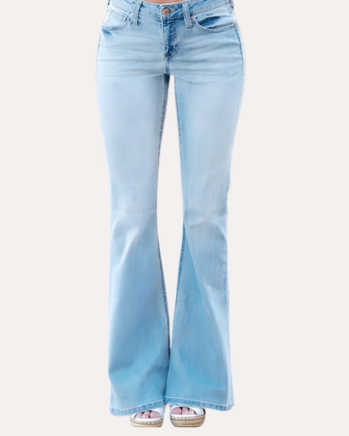 Zerrissene Straight Leg-Jeans