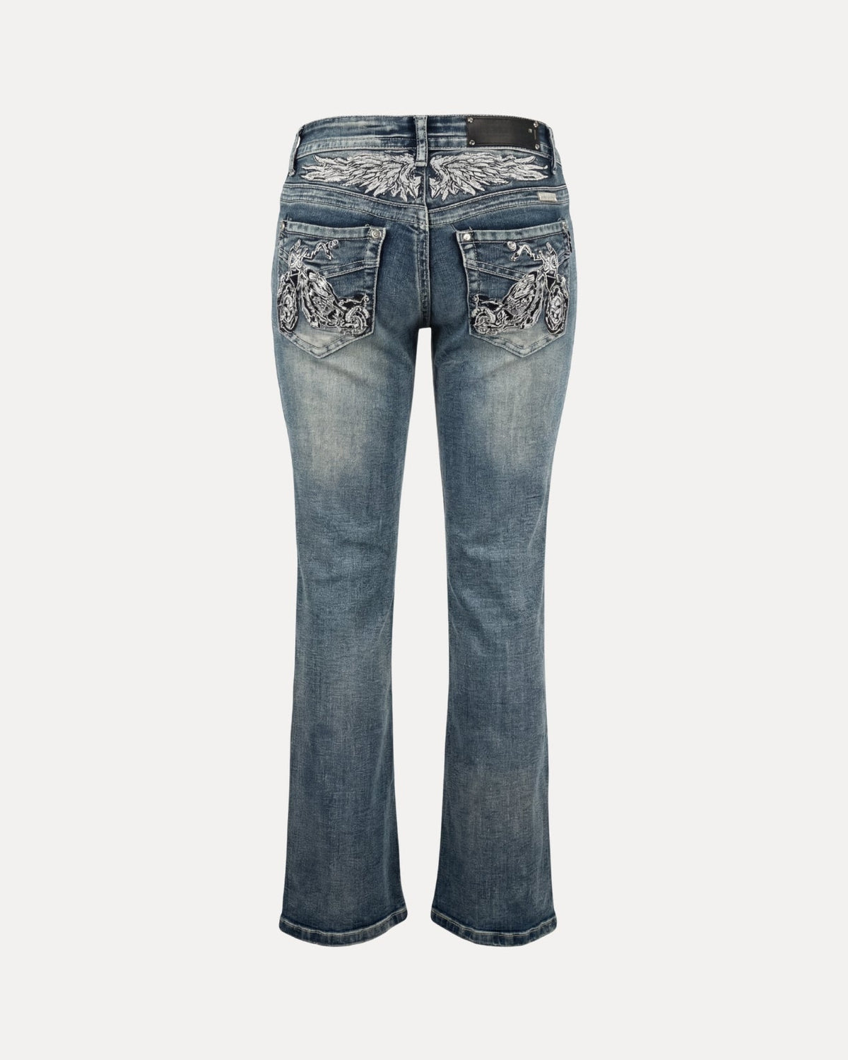Zerrissene Straight Leg-Jeans