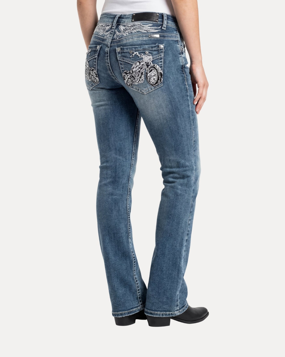 Zerrissene Straight Leg-Jeans