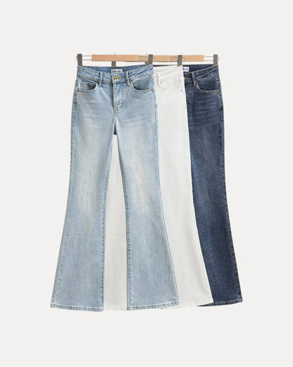 Zerrissene Straight Leg-Jeans