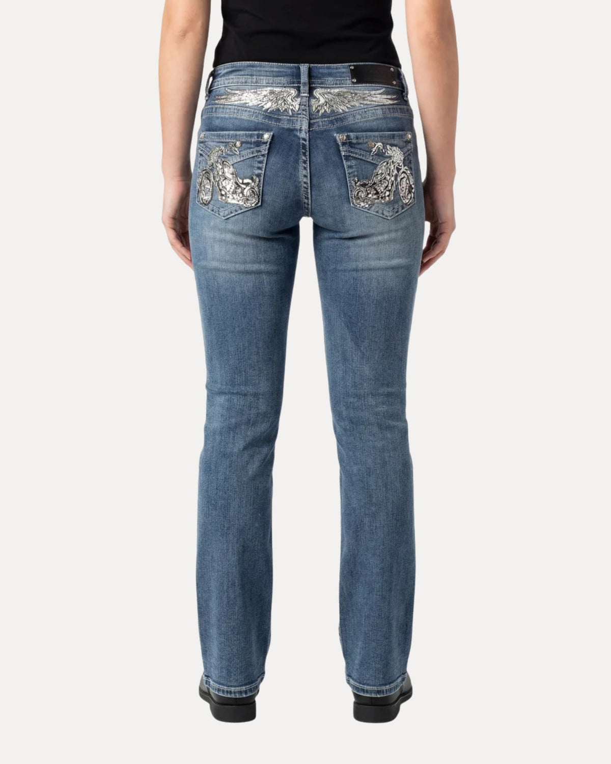 Zerrissene Straight Leg-Jeans