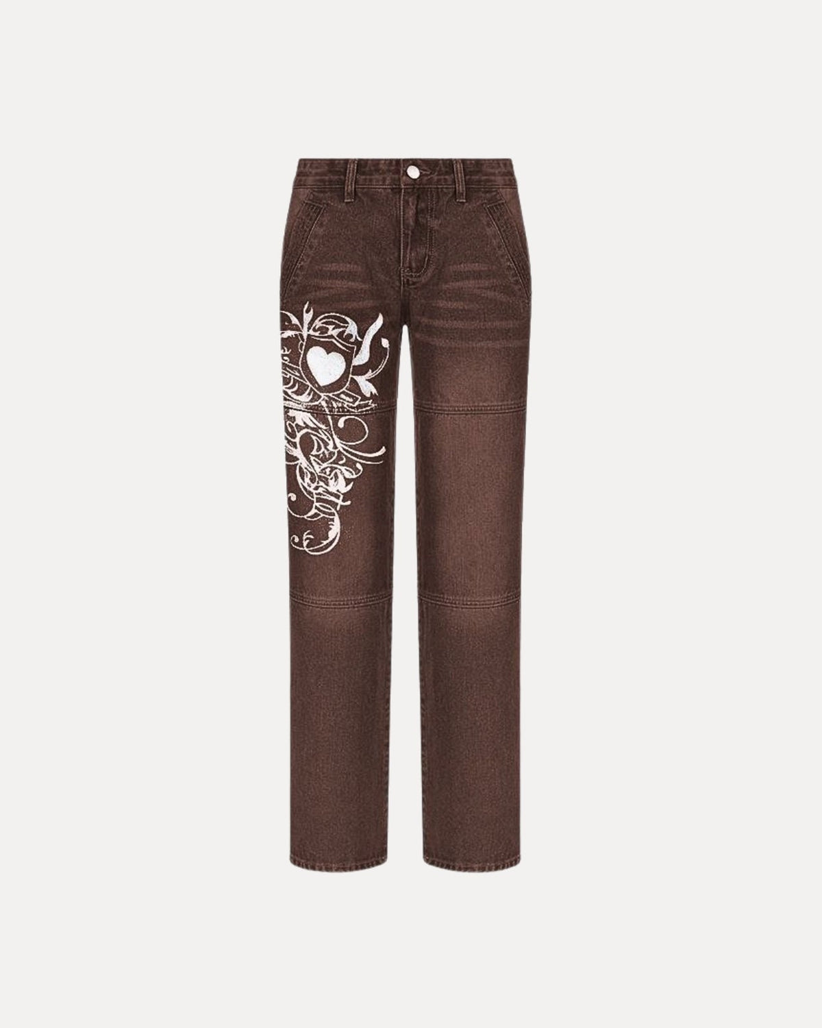 Zerrissene Straight Leg-Jeans