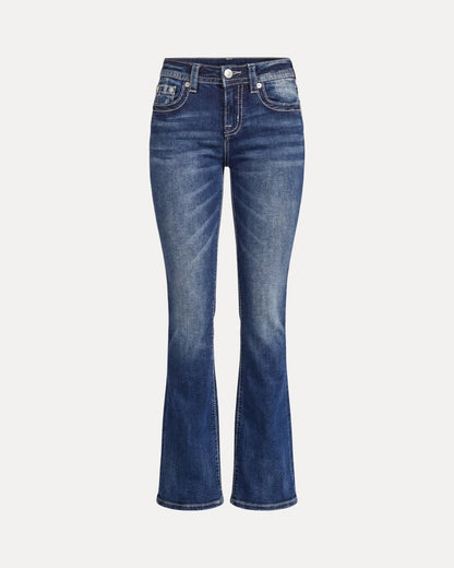Zerrissene Straight Leg-Jeans