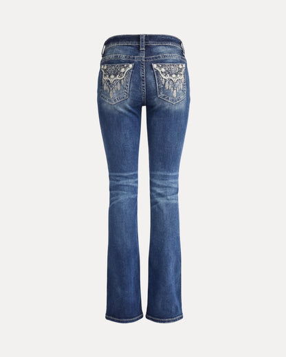 Zerrissene Straight Leg-Jeans