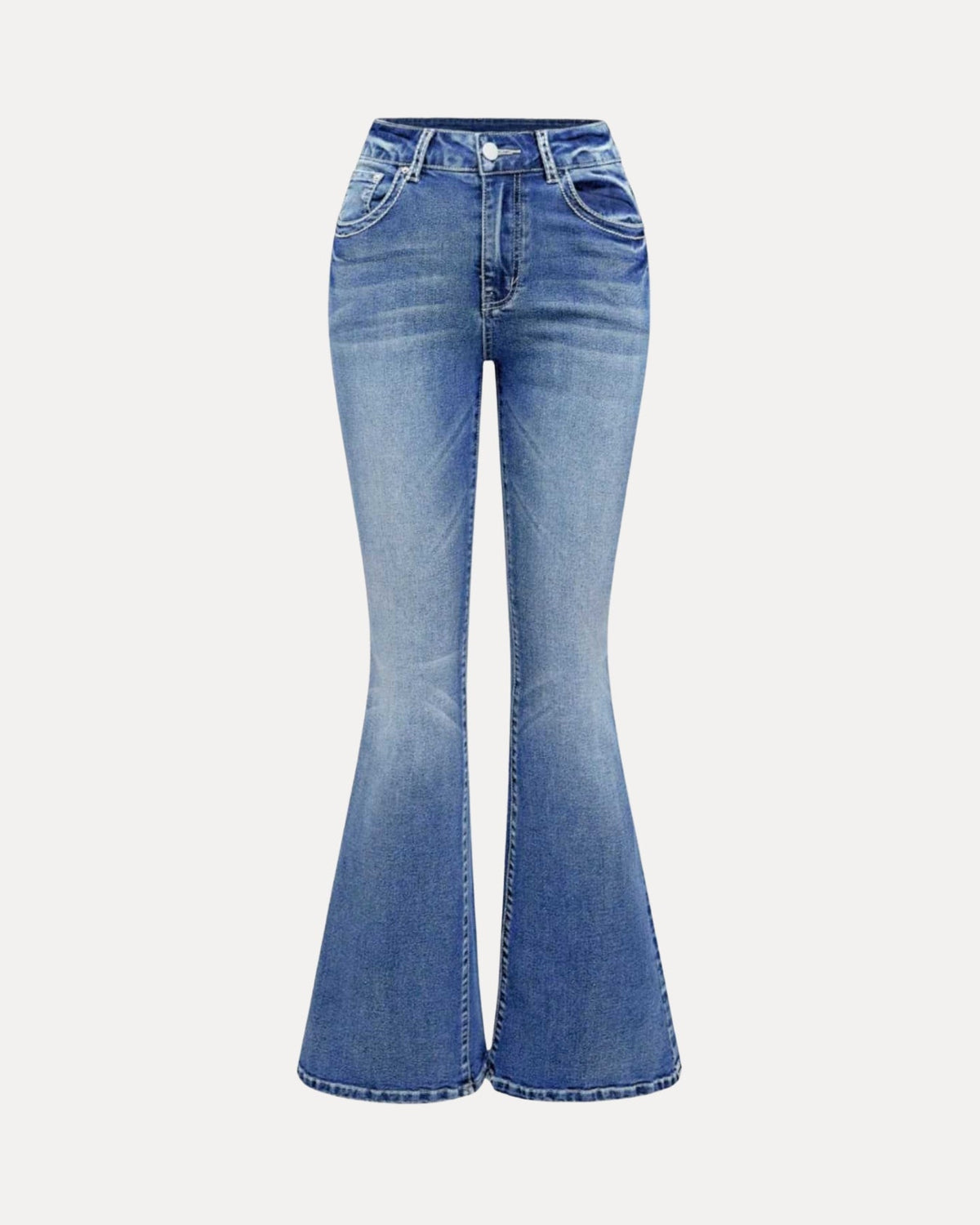 Zerrissene Straight Leg-Jeans