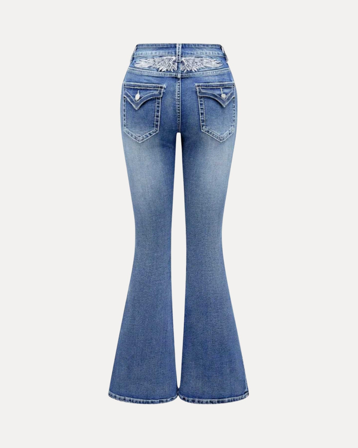 Zerrissene Straight Leg-Jeans