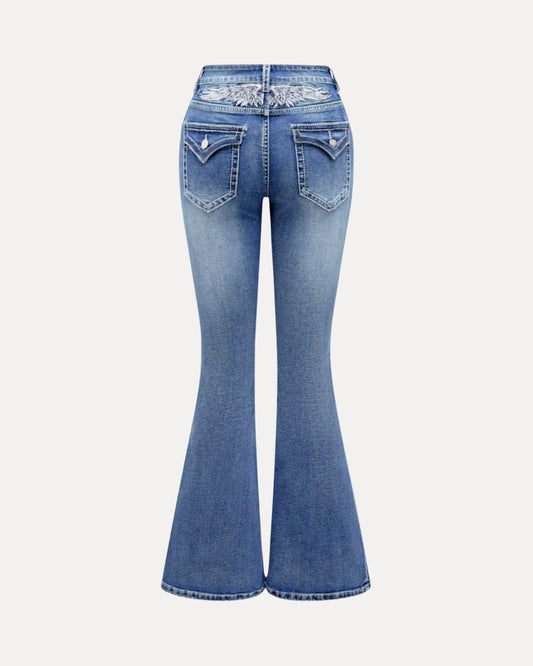 Zerrissene Straight Leg-Jeans