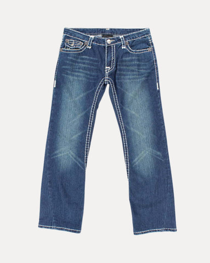 Zerrissene Straight Leg-Jeans