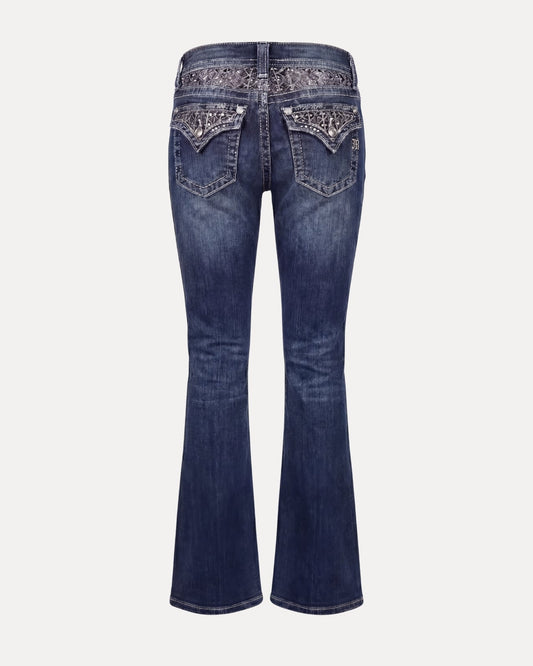 Zerrissene Straight Leg-Jeans